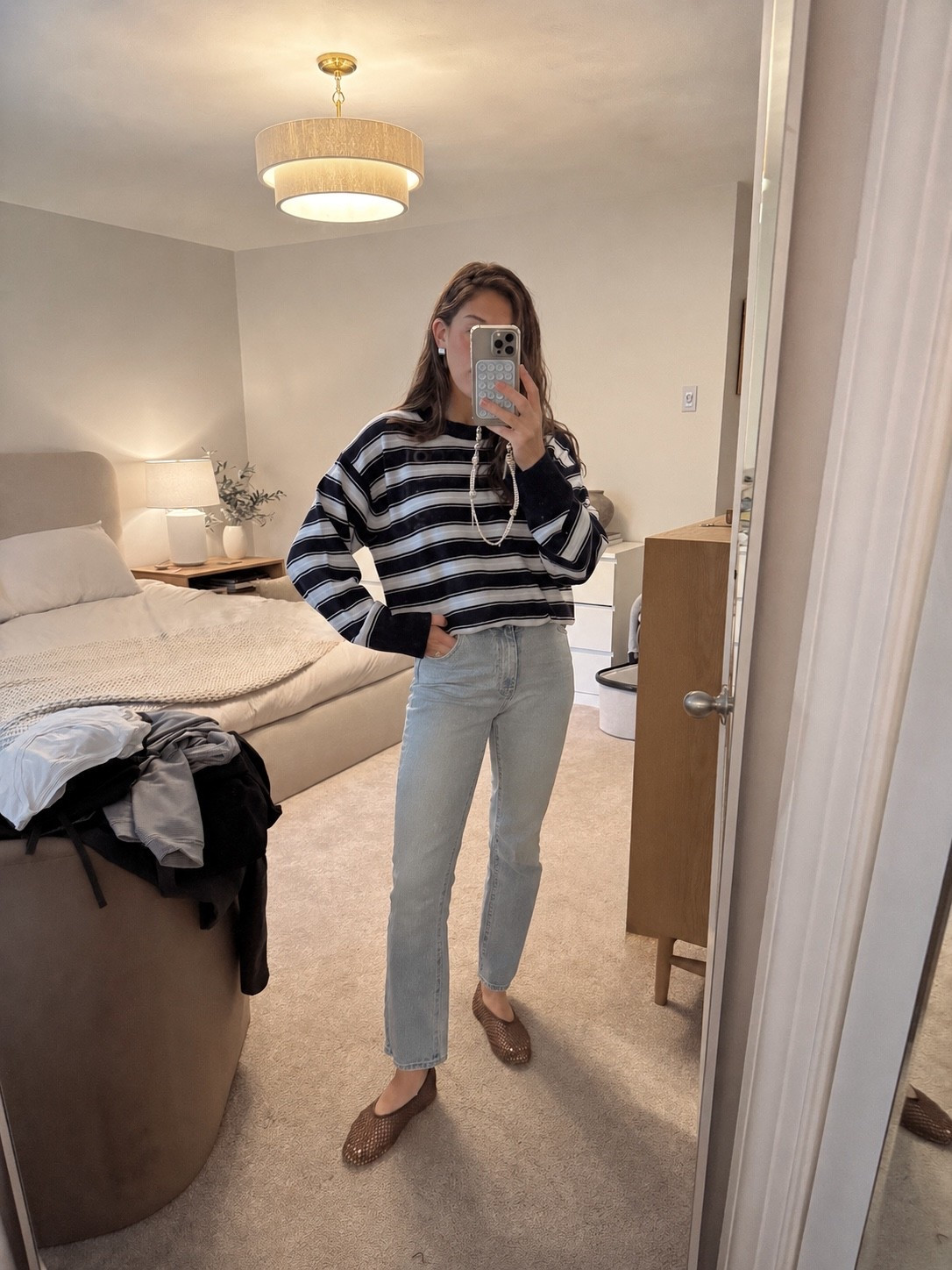 back on LTK 🤍 today’s casual errands and WFH look

silver earrings / jeans are older - linked similar by the same brand 