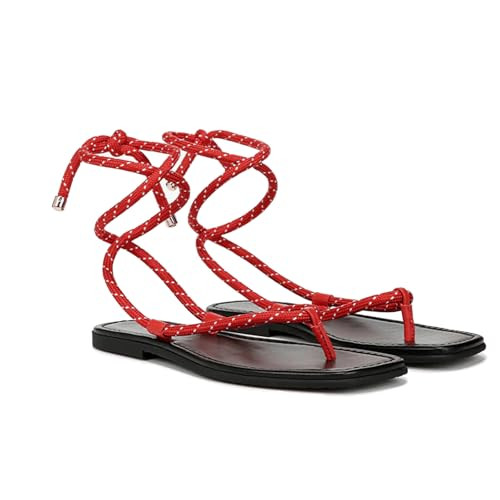 Rope Flat Sandals for Women Strappy Open Toe Thong Sandals Summer Slingback Slip On Slide Sandals... | Amazon (US)