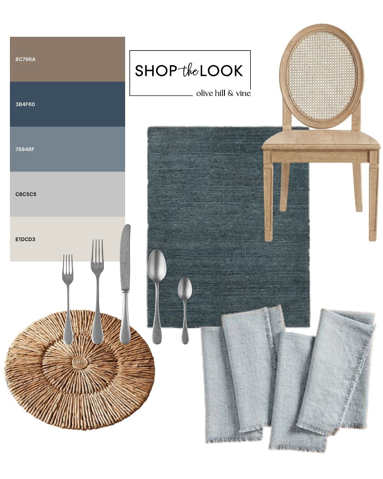Loving a blue and natural color palette right now. Seagrass placemats bring in warmth and texture, while vintage Italian flatware and frayed pale-blue linen napkins add a relaxed, collected feel—simple layers that make a dining space feel thoughtfully styled and easy to live with. 

 

#LTKHome