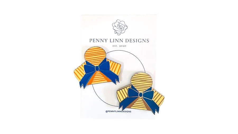 Sun Hat with Bow Needle Minder | Penny Linn Designs