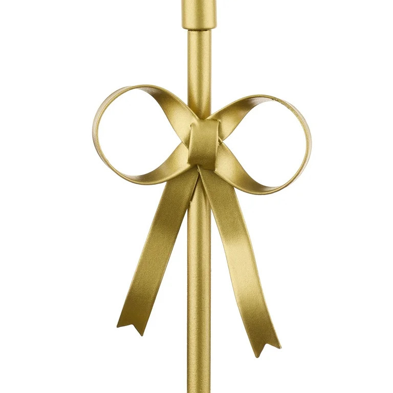 Metal Bow Taper Candle Holder, Gold, 8", Valentine's Day by Way To Celebrate | Walmart (US)