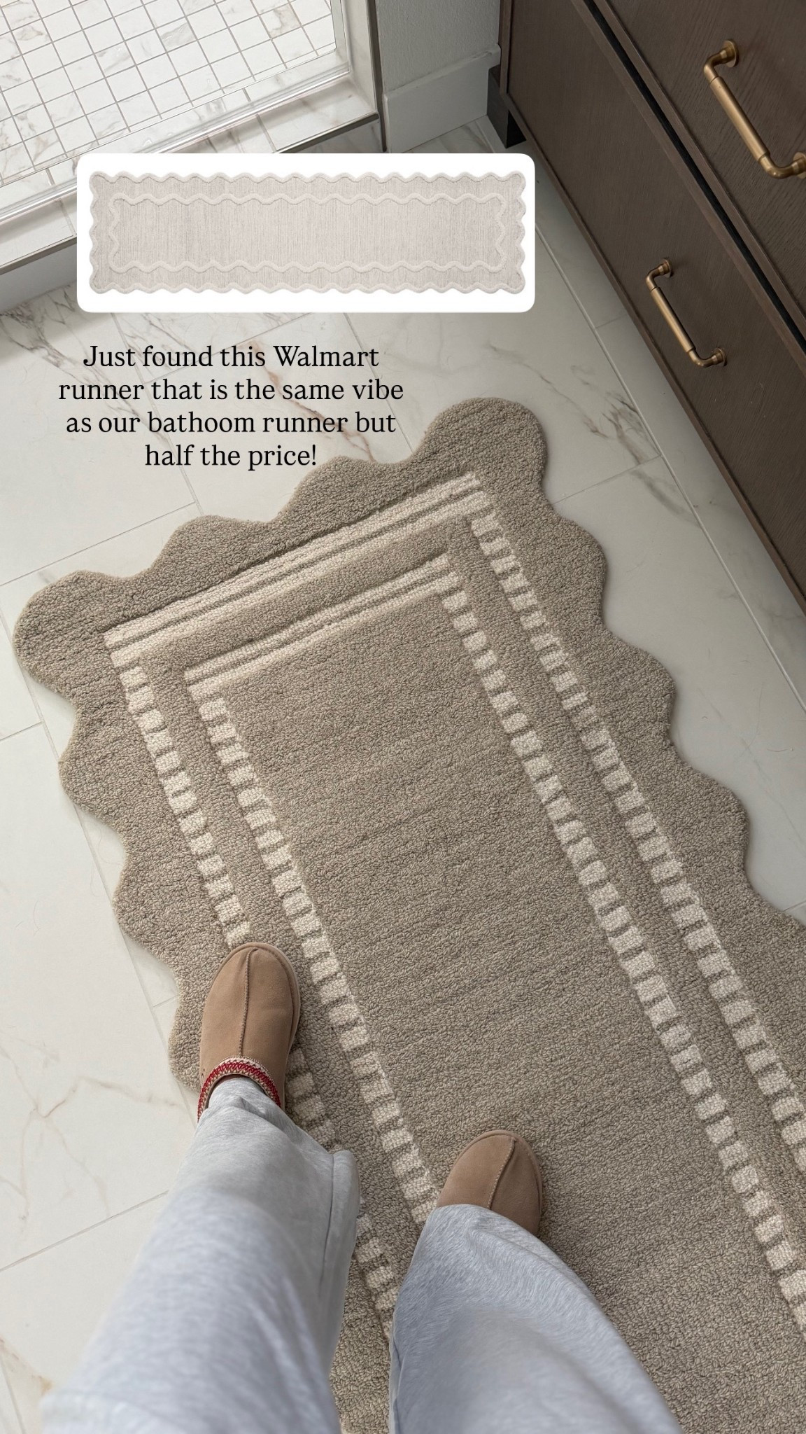 Walmart runner similar to our bathroom runner. I’m here for the scallops 😍

#LTKHome
