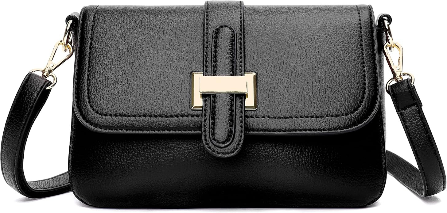 FSD.WG Fashion Quilted Crossbody Bag,Leather Ladies Shoulder Purses, Mini Shoulder Bag,Phone Wall... | Amazon (US)