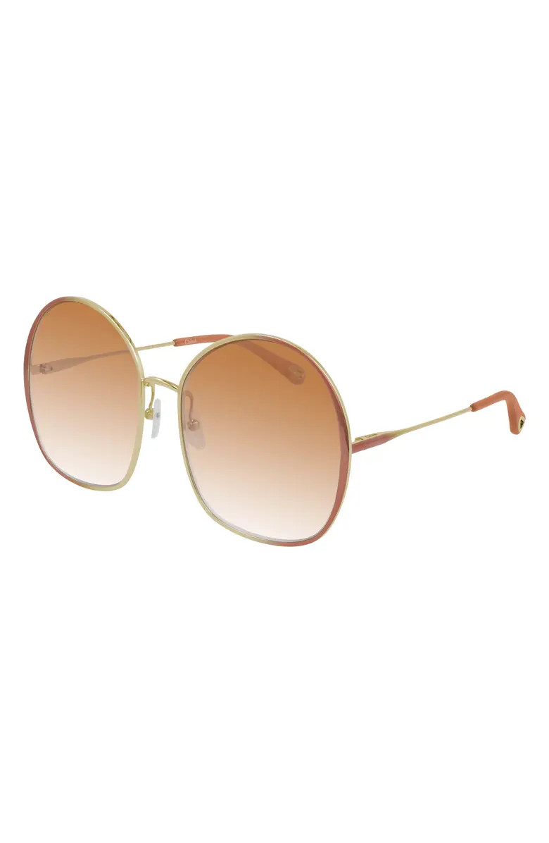 Chloé 62mm Gradient Oversize Round Sunglasses | Nordstrom | Nordstrom