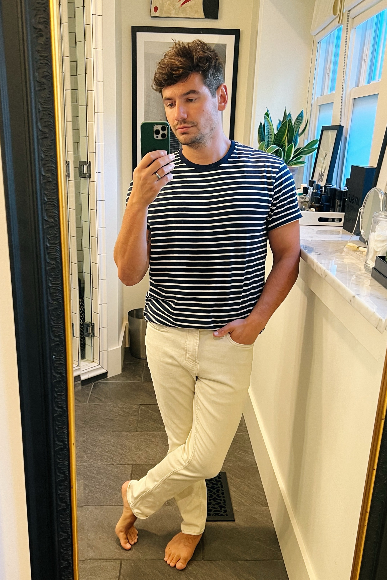 Is there anything more classic than a navy and white striped shirt? The best part? It’s half off! ☀️

#LTKSaleAlert #LTKMens #LTKFallSale
