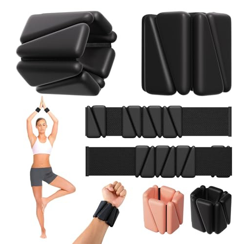 T98 Wrist & Ankle Weights for Women Men, Wearable Wrist Weights Set of 2(1Lbs Each), Adjustable Arm Leg Bracelet Weights for Strength Training, Aerobics, Barre, Suit for Home Outdoor Workout | Amazon (US)