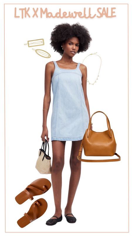 This Madewell dress and accessories are all 20% off now during the ltk x Madewell sale! You could also wear this with boots to a country concert and it would be so cute! 

#LTKfindsunder100 #LTKsalealert #LTKstyletip
