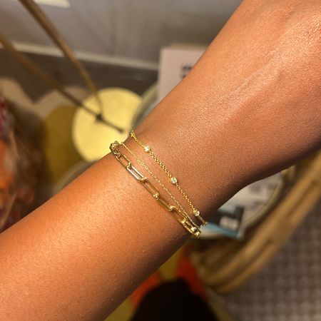 Cute delicate bracelet stack — 14k and 18k!

#LTKstyletip