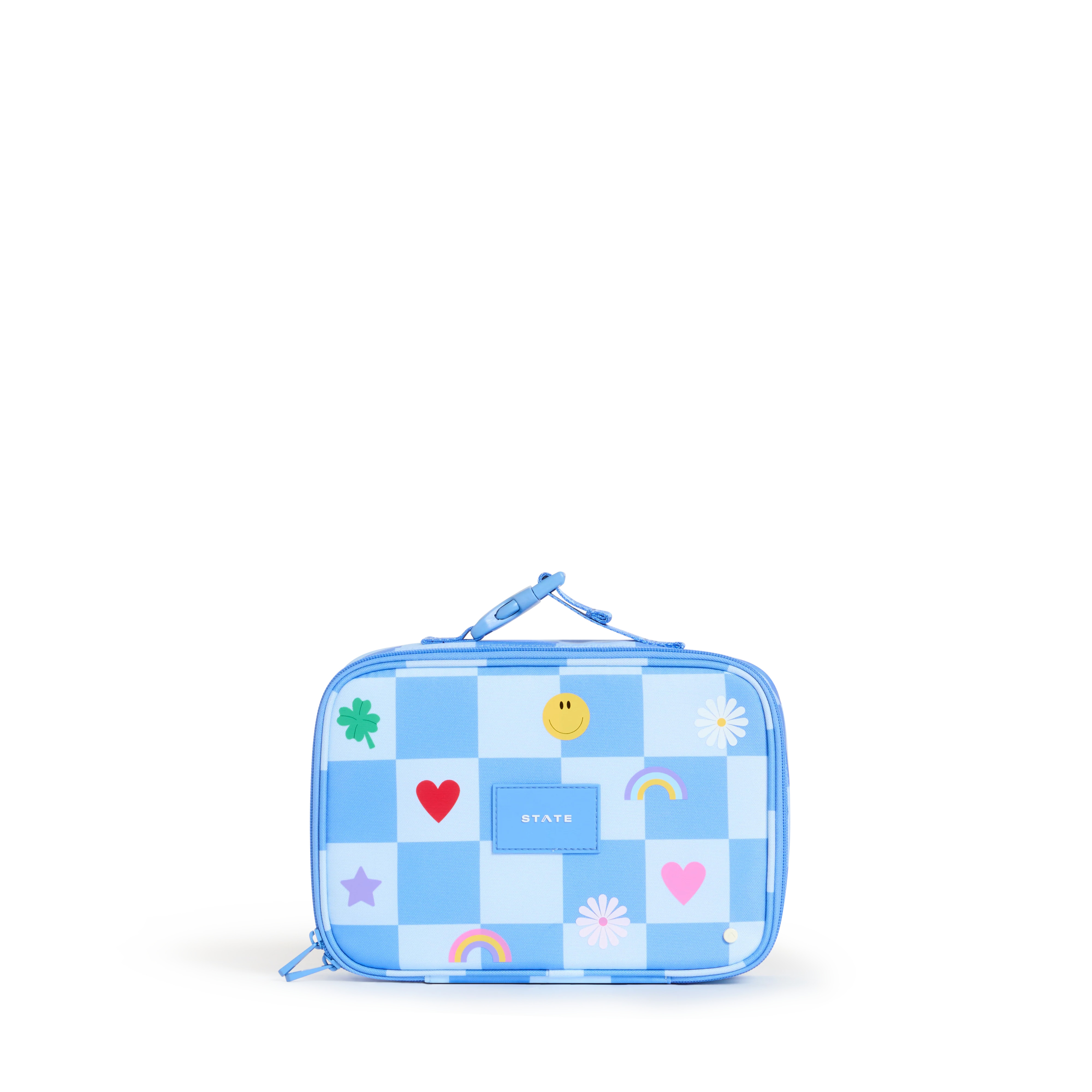 STATE Bags | Rodgers Lunch Box Recycled Polyester Canvas Charms Blue Check | STATE Bags