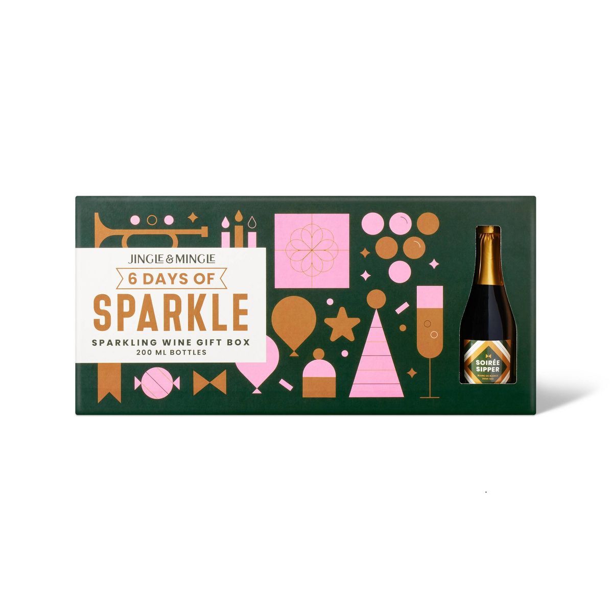 Jingle and Mingle 6 Days of Sparkling Wine - 6pk/200ml Bottles | Target