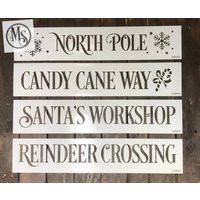 Christmas Street Sign Stencil Holiday Decor Gift Reusable | Etsy (US)