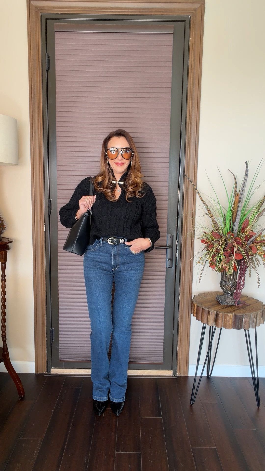 Elevate your denim game with the Favorite Daughter Super High Rise Mini Boot Cut Jeans 👖✨

Flattering, comfortable, and easy to style for everyday outfits. Paired here with a Commense cable-knit sweater, classic belt, and chic accessories for a polished look.
Tap to shop the full outfit.
@Commense @Favorite Daughter 

#LTKootd #LTKSaleAlert #LTKgrwm