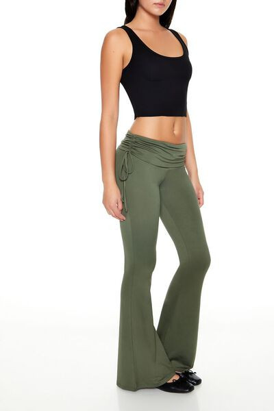Foldover Flare Pants | Forever 21