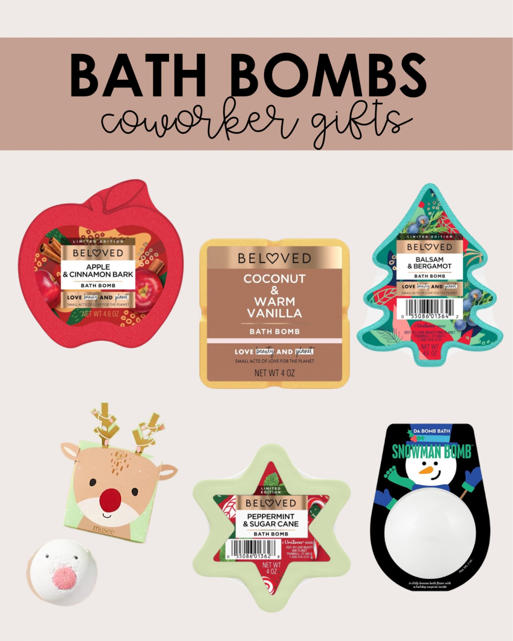 Coworker gift idea: bath bombs!



#LTKSeasonal #LTKHoliday #LTKGiftGuide