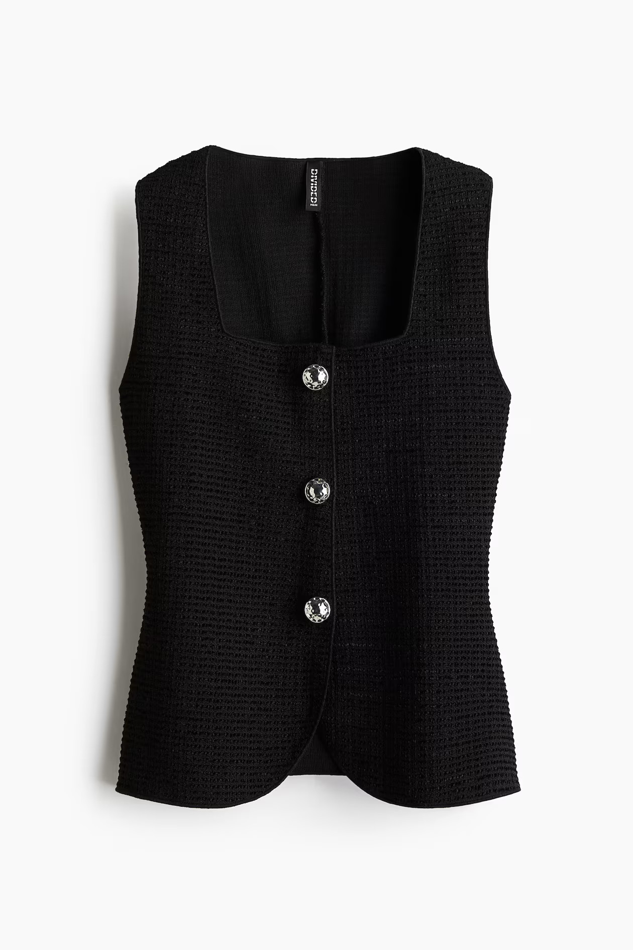 Textured jersey waistcoat | H&M (UK, MY, IN, SG, PH, TW, HK)