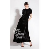 Black Velvet Maxi Dress, Custom Evening Gown, Plus Size | Etsy (US)