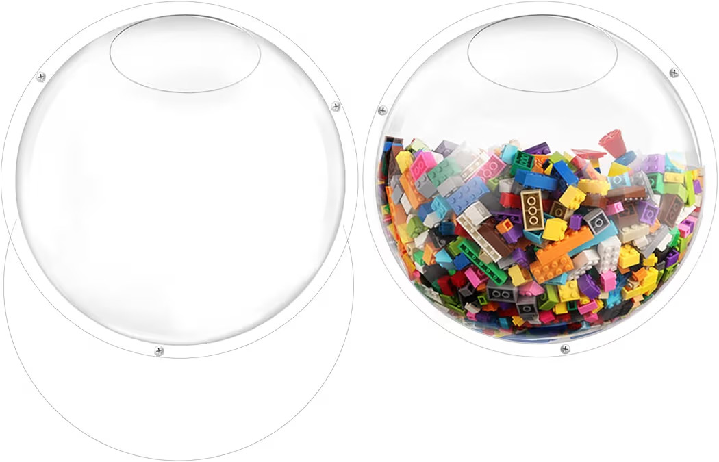 2 Pack Acrylic Wall Organizer Acrylic Toy Dispenser for Wall, Toy Storage Display with Back Panel... | Amazon (US)