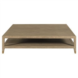 Maxwell Modern Classic Vintage Oak Square Cocktail Table | Kathy Kuo Home
