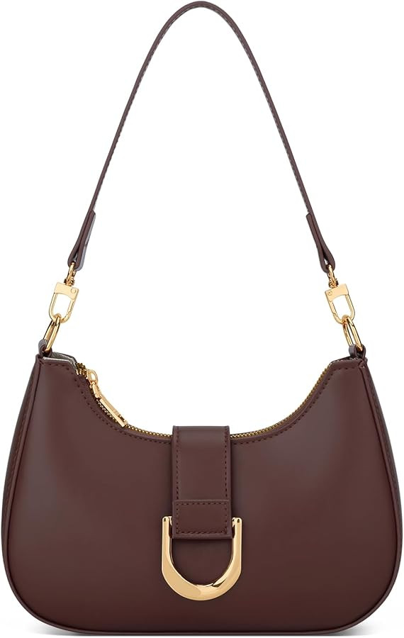 KKXIU Small Shoulder Bag for Women - Crescent Bag Small Purses for Women Trendy Vegan Leather Pur... | Amazon (US)