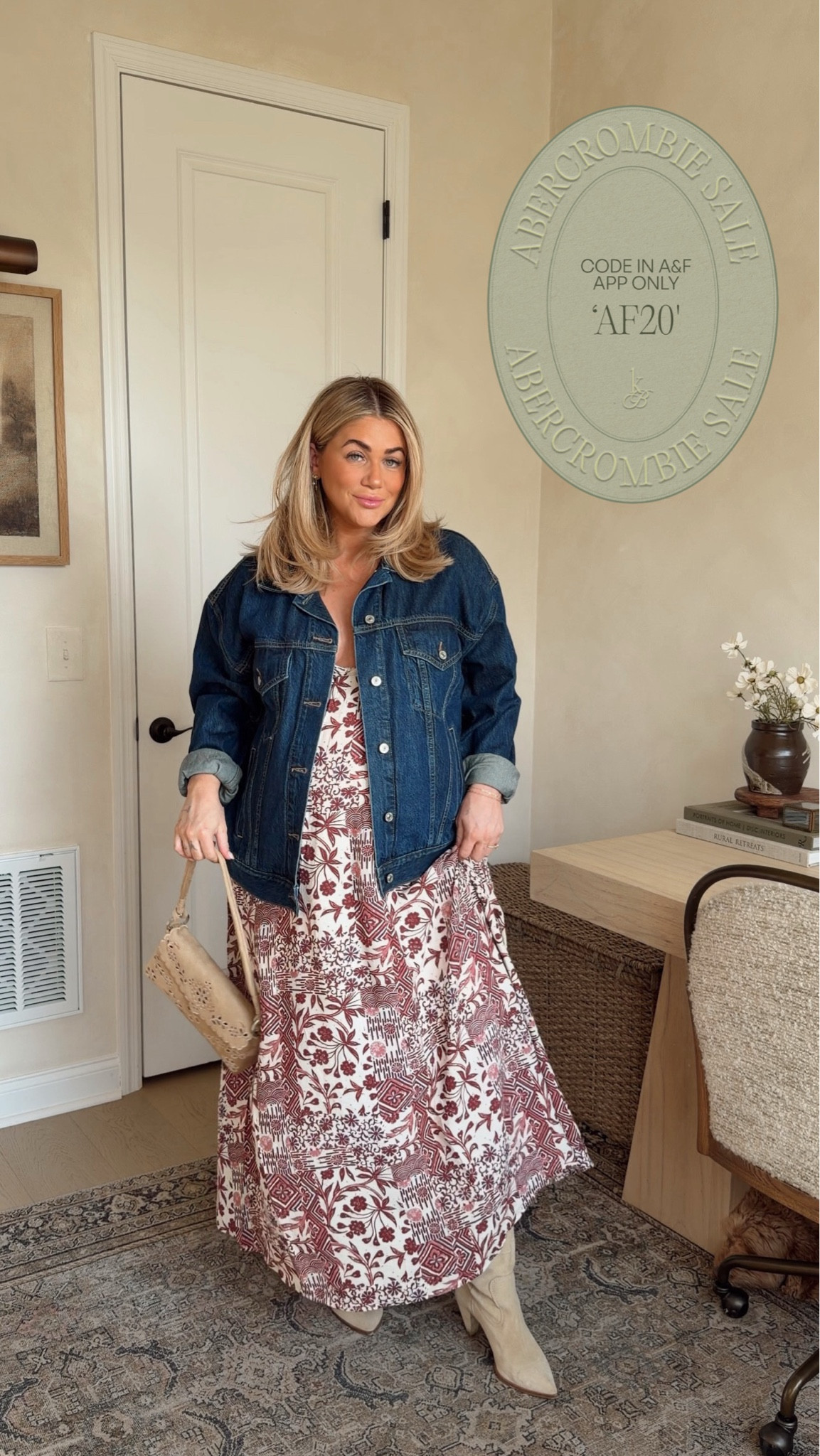 Abercrombie sale🤎 Code AF20 in the Abercrombie app 

Dress- large 
Jacket- XL

#LTKSaleAlert #LTKBump