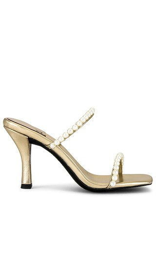 Akoya Heeled Mule in Gold | Revolve Clothing (Global)