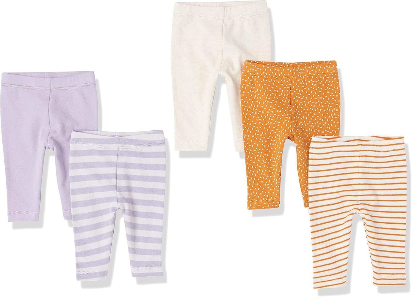 Amazon Essentials Baby Girls' Leggings, Pack of 5 | Amazon (US)
