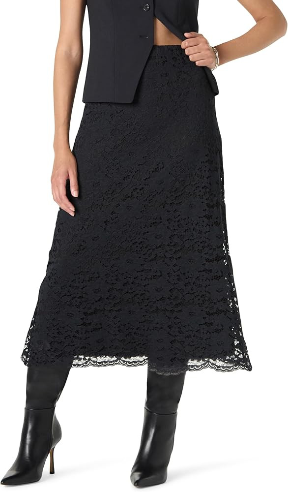 The Drop Women's Standard Elana Lace Midi Skirt | Amazon (US)