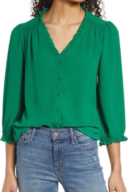 This shade of green is so pretty. It’s a nice blouse for work, a night out or a party. It comes in a few other colors. 

#LTKSaleAlert #LTKFindsUnder100 #LTKWorkwear