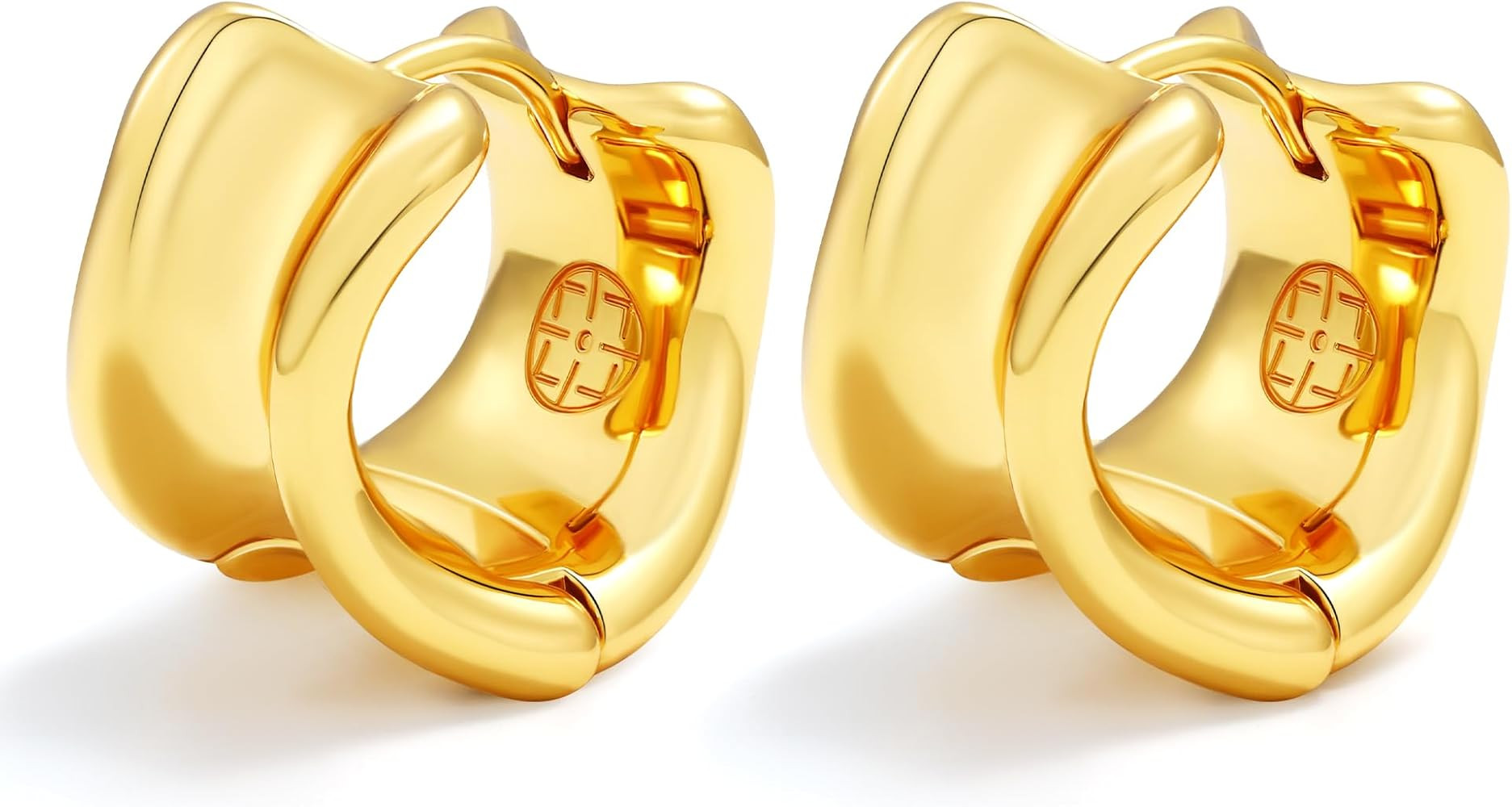 EVEYE Gold Hoop Earrings for Women Fashion Chunky Earrings Twisted Statement Earring, Hypoallerge... | Amazon (US)