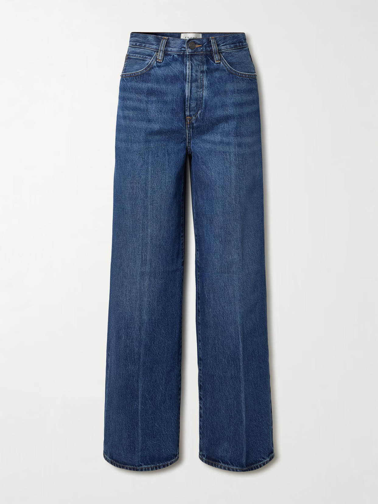 FRAME - The Collegiate High-rise Wide-leg Jeans - Blue | NET-A-PORTER (US)