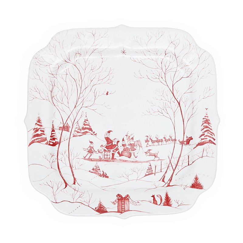 Juliska Country Estate Winter Frolic Ruby Santa's Cookie Tray, Naughty & Nice List | Bloomingdale's (US)