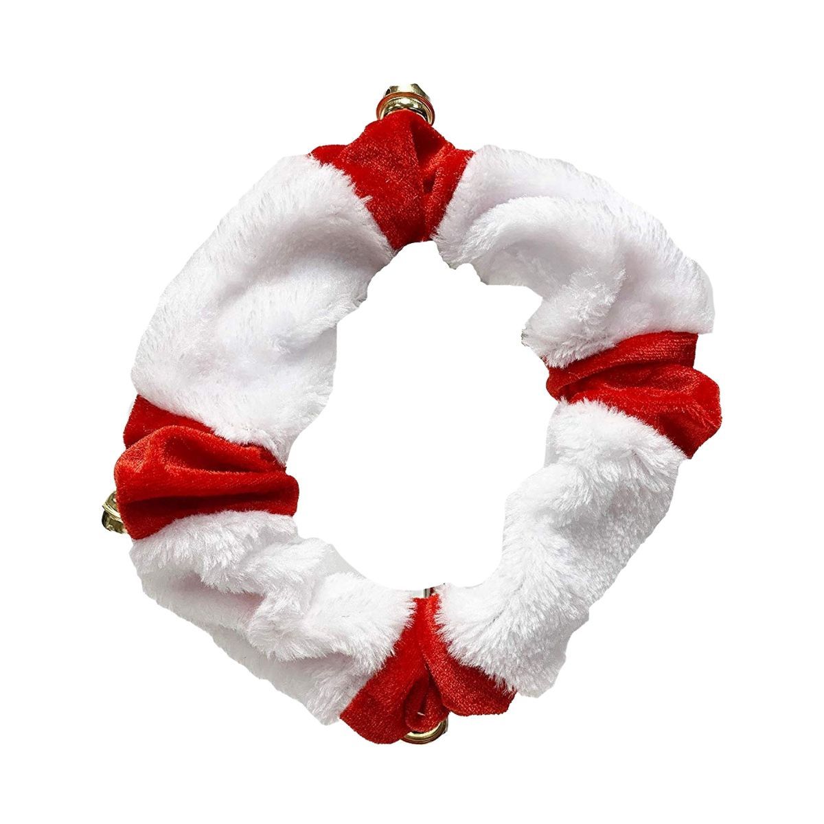 Midlee White/Red Christmas Plush Bell Collar | Target