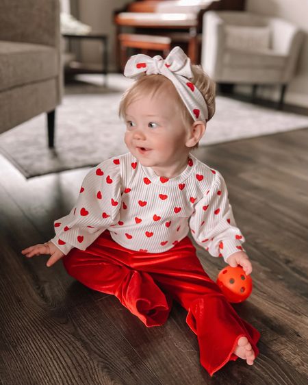Gorgeous baby’s first Valentine’s Day outfit under $20 and currently on coupon!

White heart long sleeve onesie with red velvet flare bell bottom pants.

Truly nothing cuter for Valentine’s Day 2023!

V-Day
Valentines Day
Vday
Vday outfit 
Vday looks
Vday baby
Vday attire
Valentine’s Day baby
Valentine’s Day outfit
#competition

#LTKbaby #LTKSeasonal #LTKsalealert
