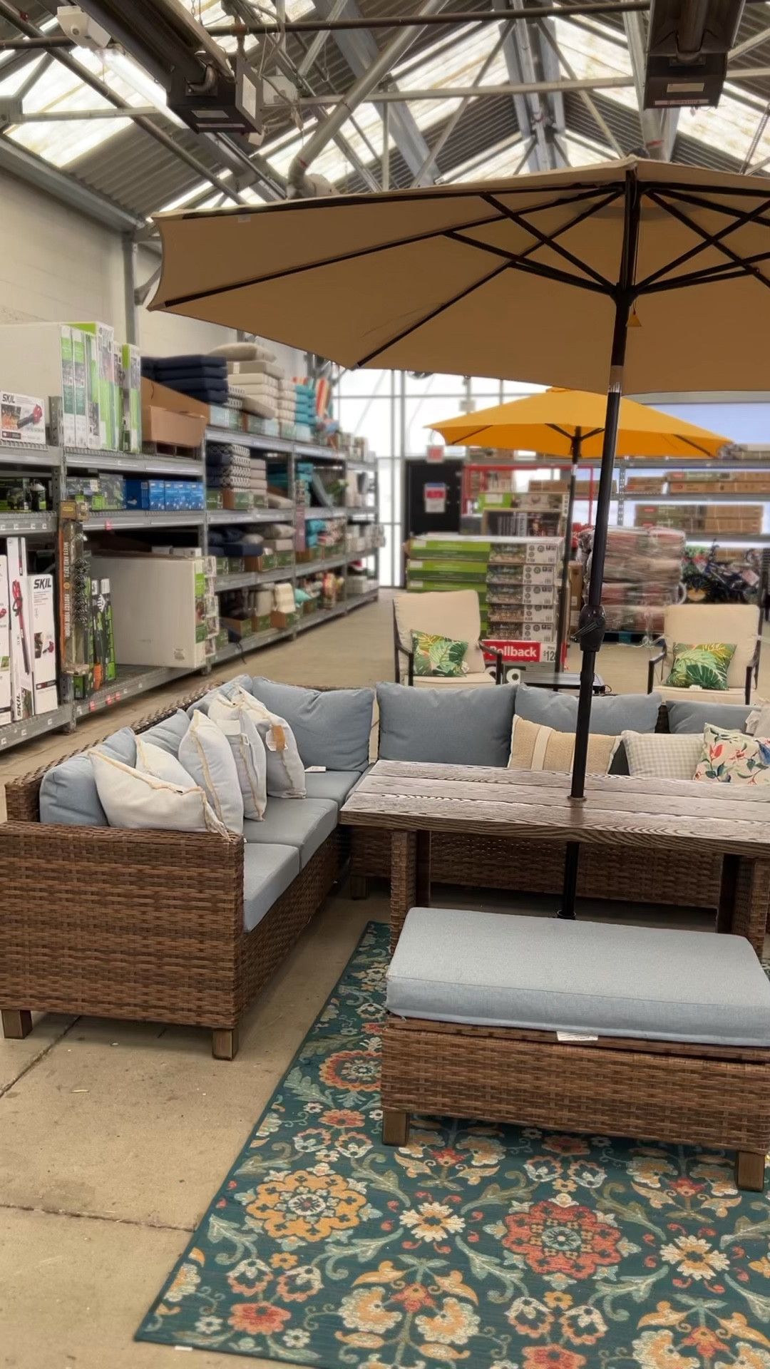 Top rated Walmart patio furniture set on display at my local store, comfy and good looking if you’re looking for affordable outdoor sectional!

#LTKHome