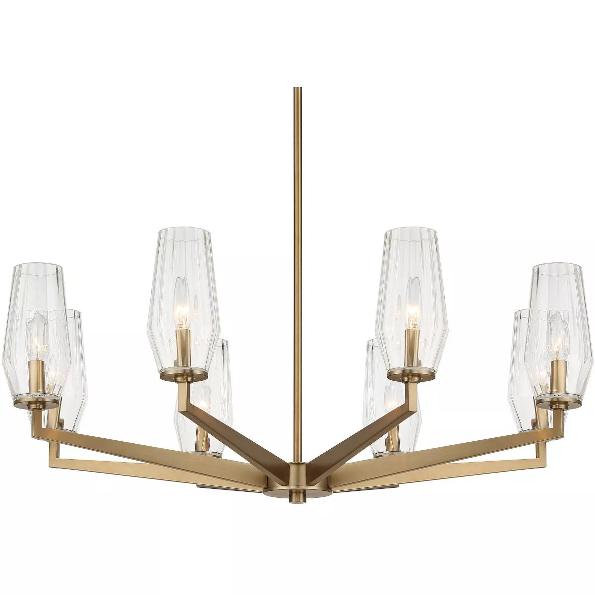 Possini Euro Design Byzantium Warm Gold Chandelier 35" Wide Modern Clear Glass Shade 8-Light Fixt... | Target