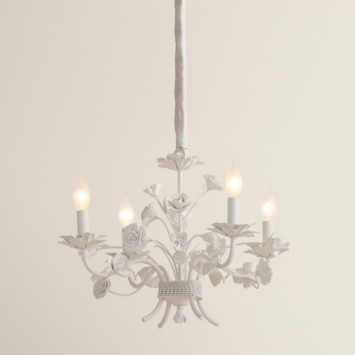 Avery Sculpted Floral Chandelier | Pottery Barn Teen