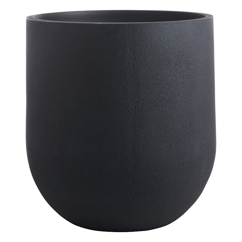 Black Lead Rustic Cask Planter, Large | At Home