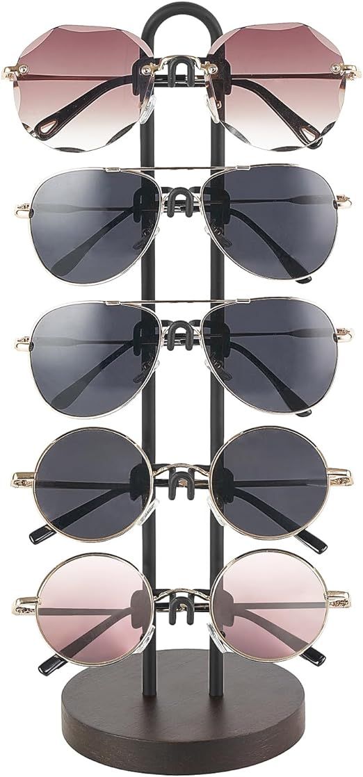 Mkono Sunglasses Organizer Glasses Holder Stand Sunglass Storage Eyeglasses Rack Metal Frame with... | Amazon (US)