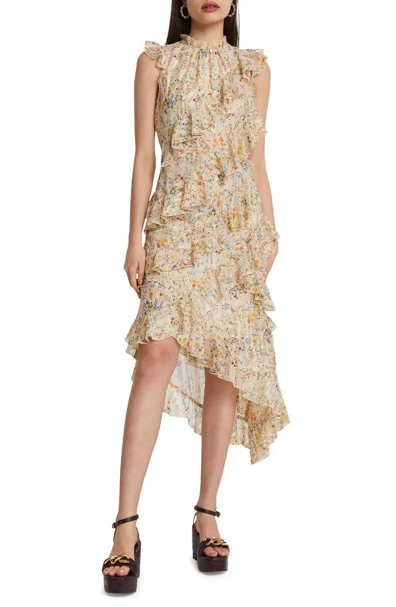 Floral Ditsy Ruffle Asymmetric Dress | Nordstrom | Nordstrom