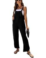 Gihuo Women's Fashion Baggy Loose Linen Overalls Jumpsuit Oversized Casual Sleeveless Rompers wit... | Amazon (US)