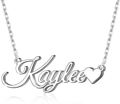 Custom Name Necklace Personalized Sterling Silver Necklaces for Women Customized Name Necklaces P... | Amazon (US)