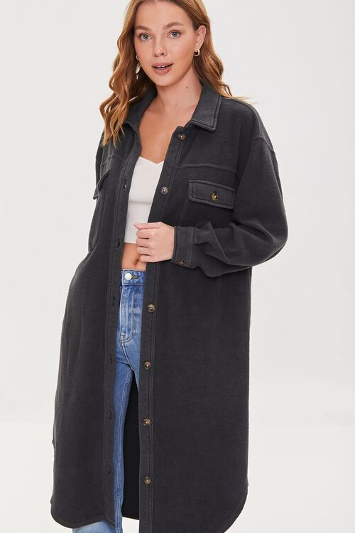 Longline Dolphin-Hem Shacket | Forever 21 (US)