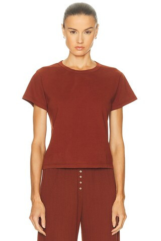 LESET The Margo Tee in Rust | FWRD 