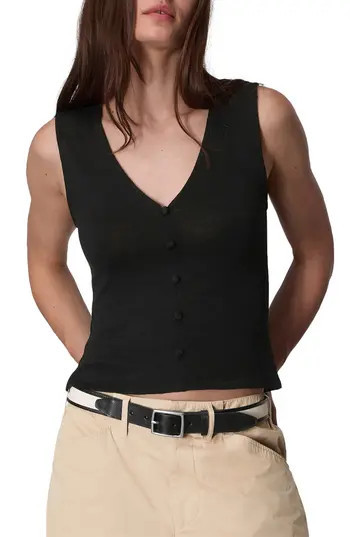 rag & bone The Knit Button-Up Tank in Black at Nordstrom Rack, Size Small | Nordstrom Rack