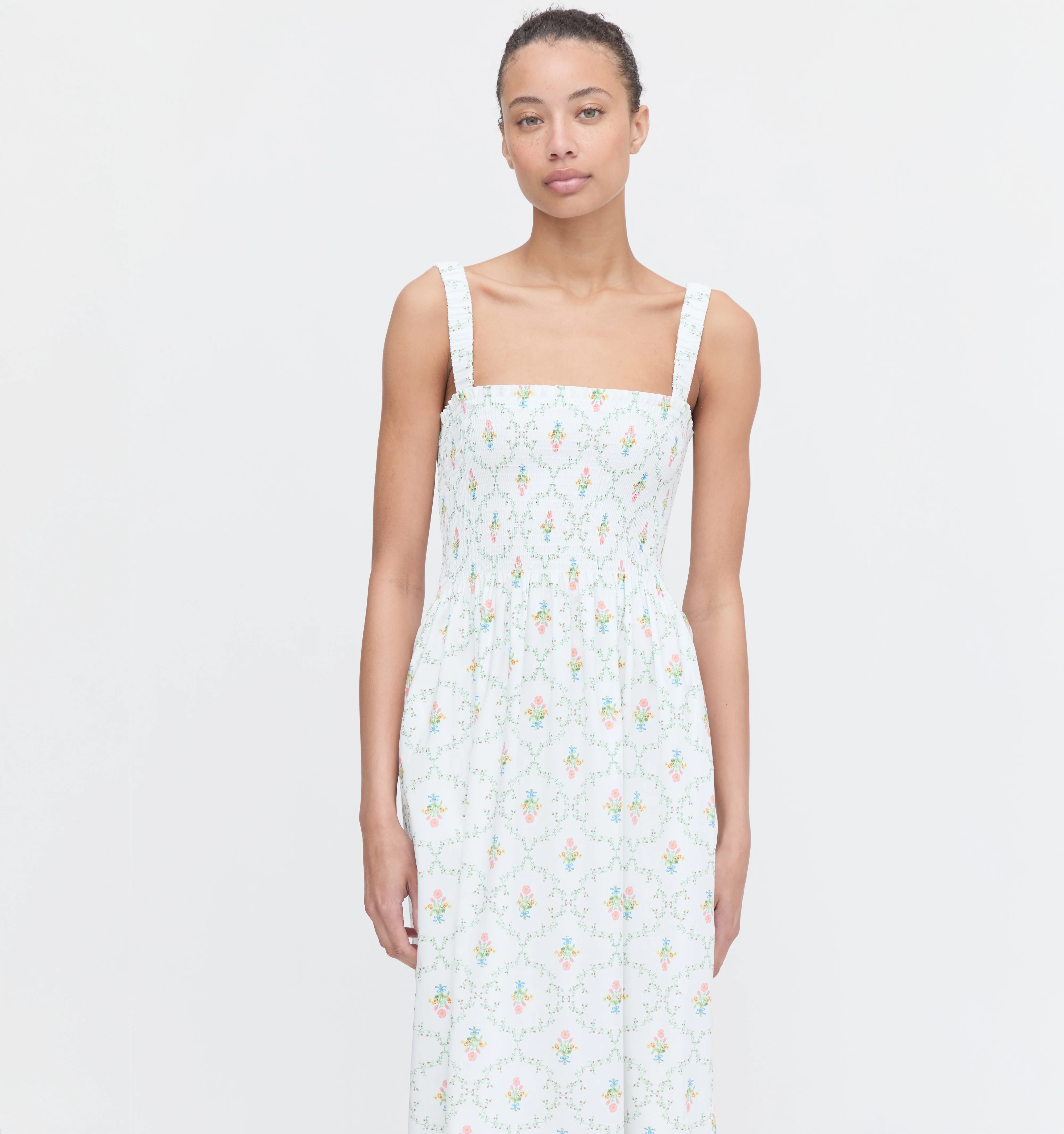 The Anjuli Nap Dress | Pastel Trellis Cotton / XS | 100% Cotton | Hill House Home | Hill House Home US