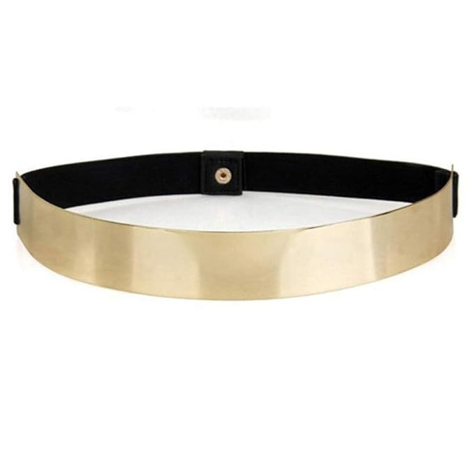 HaoPiDai Gold Belts For women Dresses Fashion Belts For women Waist Belt Metal Palte Elastic Chai... | Amazon (US)