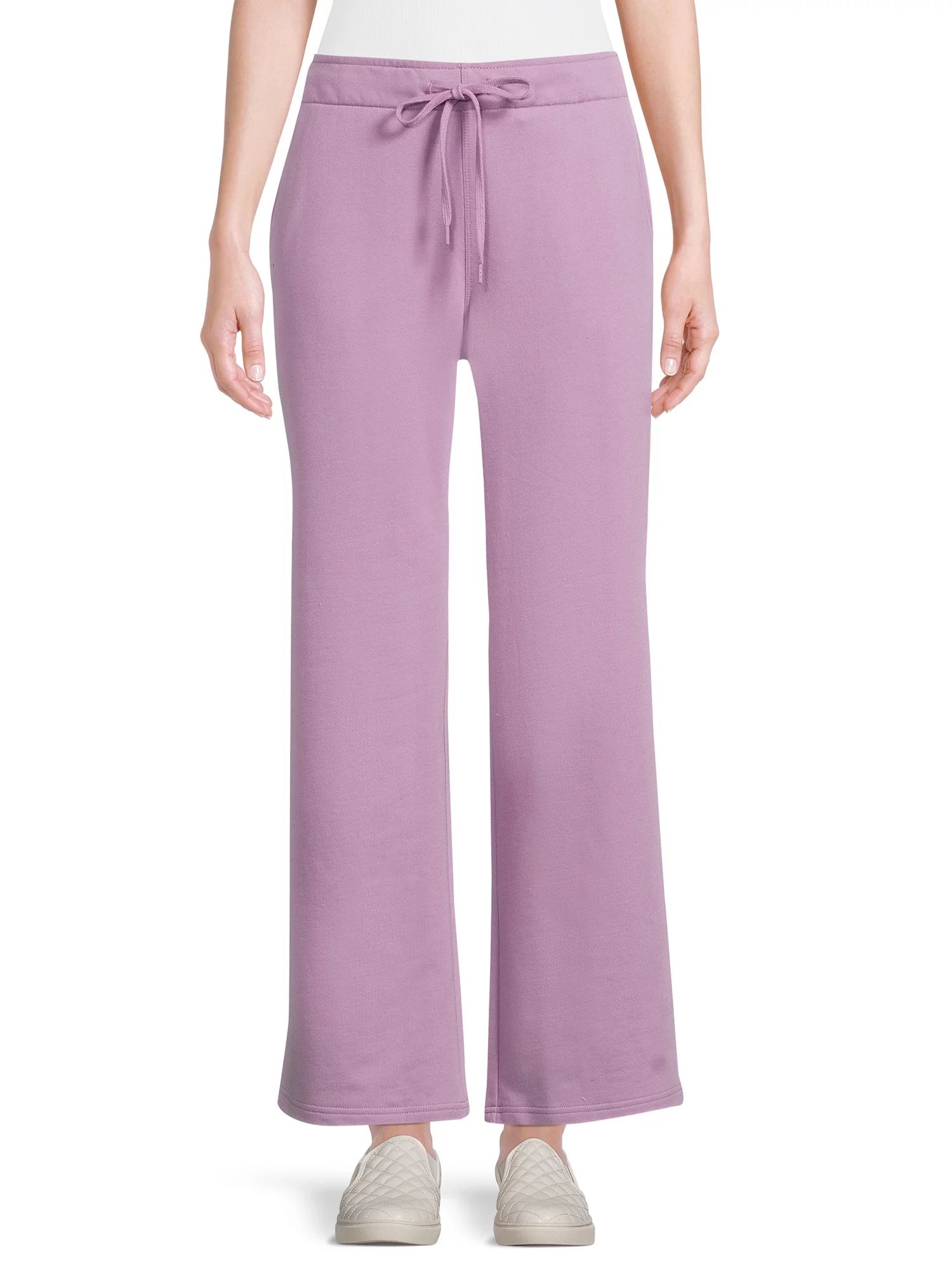 Avia Women’s French Terry Flare Leg Sweatpants with Side Pockets | Walmart (US)