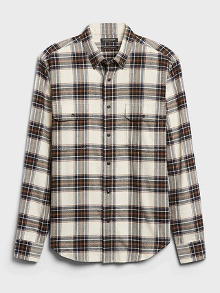 Untucked Standard-Fit Flannel Shirt | Banana Republic (US)