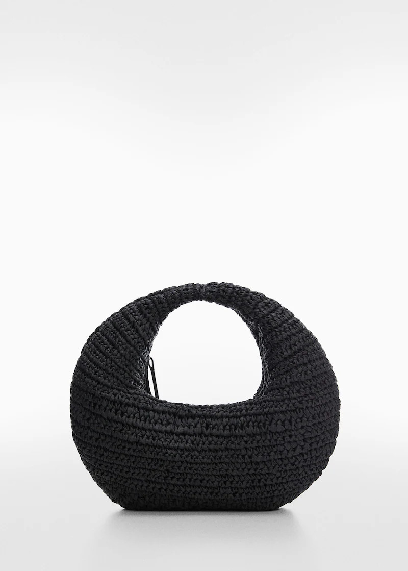 Round natural fiber bag -  Women | Mango USA | MANGO (US)