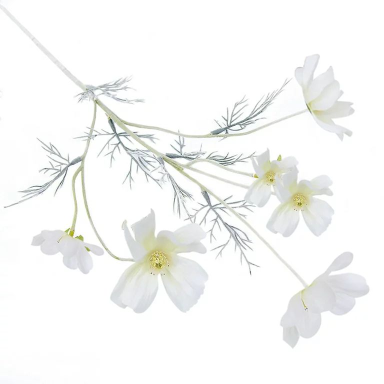 HEVIRGO 4 Bunches Artificial Coreopsis Flower Home Party Fake Cosmos Table Centerpiece Decor(Milk... | Walmart (US)